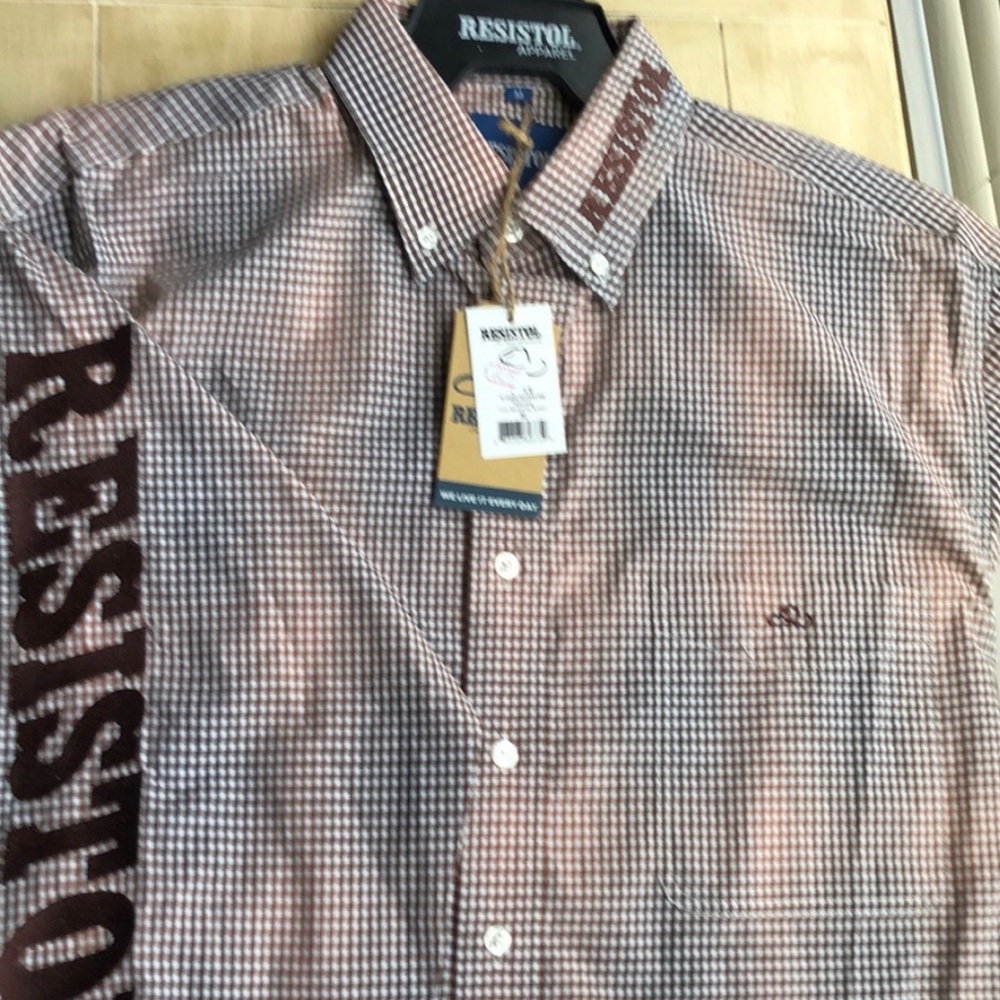 Newman Resistol long sleeve shirt dark brown checks
